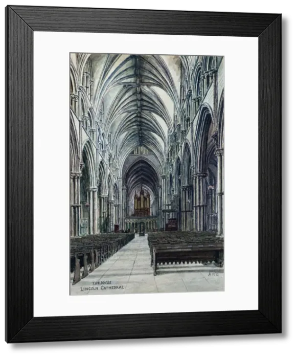 Framed Print : View down the nave, Lincoln Cathedral, Lincolnshire Framed Print : View down the nave, Lincoln Cathedral, Lincolnshire