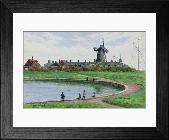 Framed Print : Children's Lake, Littlehampton, Sussex Framed Print : Children's Lake, Littlehampton, Sussex