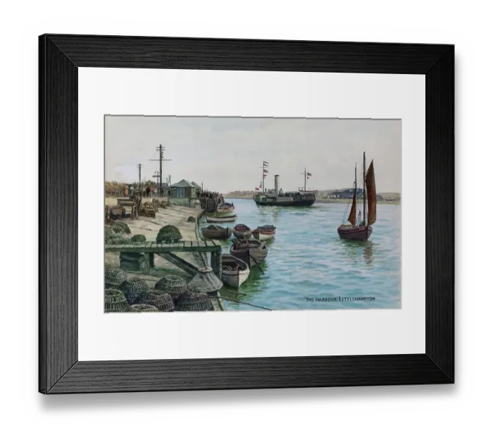 Framed Print : Harbour at Littlehampton, Sussex