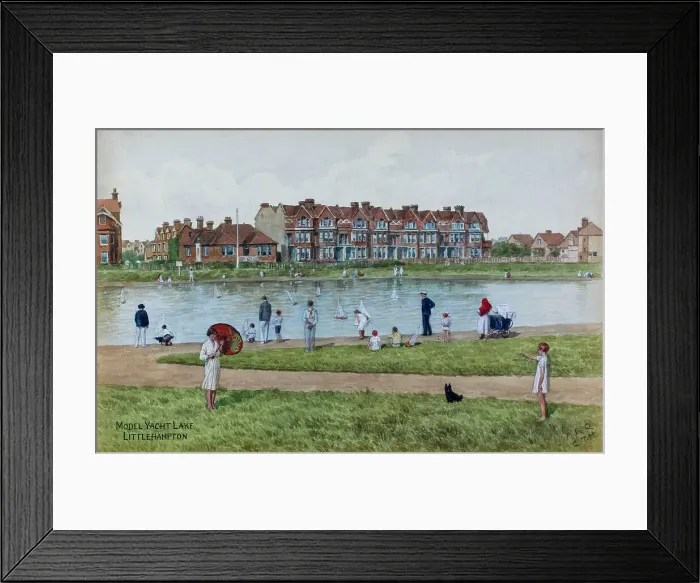 Framed Print : Model Yacht Lake, Littlehampton, Sussex Framed Print : Model Yacht Lake, Littlehampton, Sussex