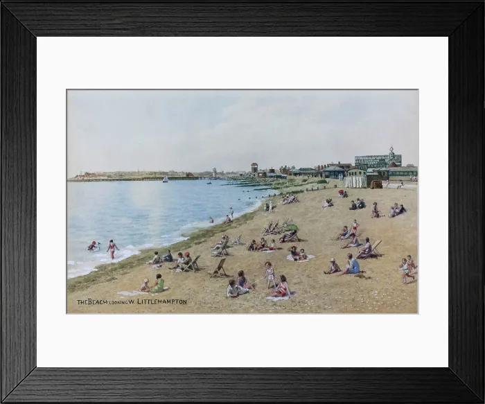 Framed Print : Beach, looking west, Littlehampton, Sussex Framed Print : Beach, looking west, Littlehampton, Sussex