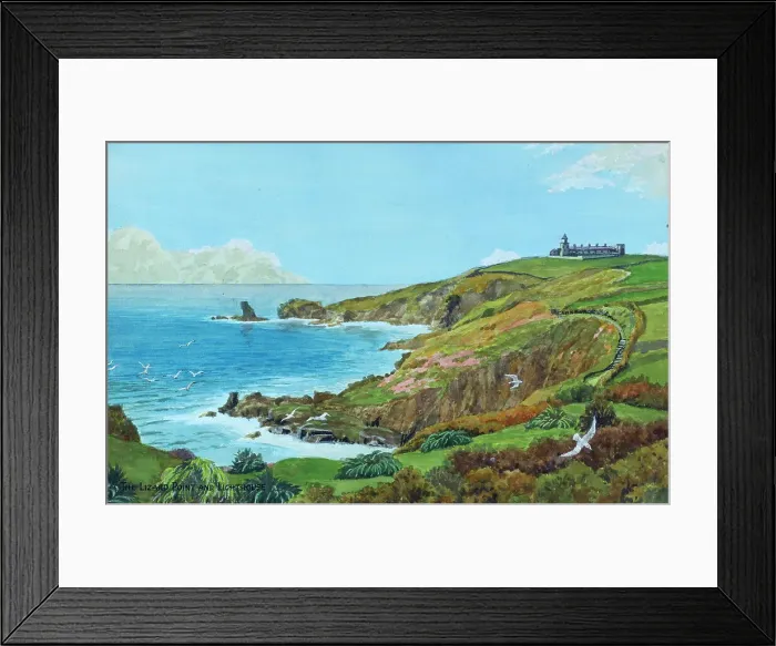 Framed Print : Lizard Peninsula and Lighthouse, Cornwall Framed Print : Lizard Peninsula and Lighthouse, Cornwall