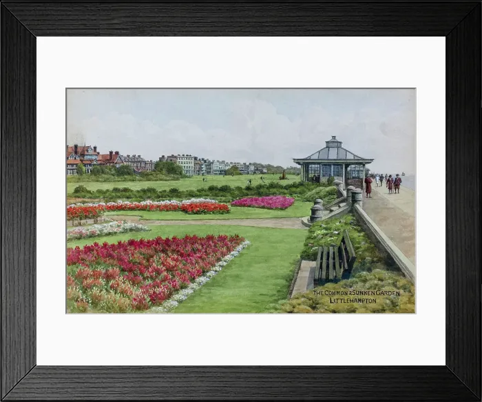 Framed Print : Common and Sunken Garden, Littlehampton, Sussex Framed Print : Common and Sunken Garden, Littlehampton, Sussex