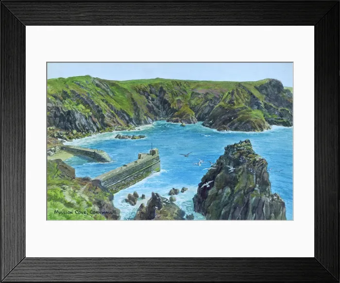 Framed Print : Mullion Cove, Lizard Peninsula, Cornwall Framed Print : Mullion Cove, Lizard Peninsula, Cornwall