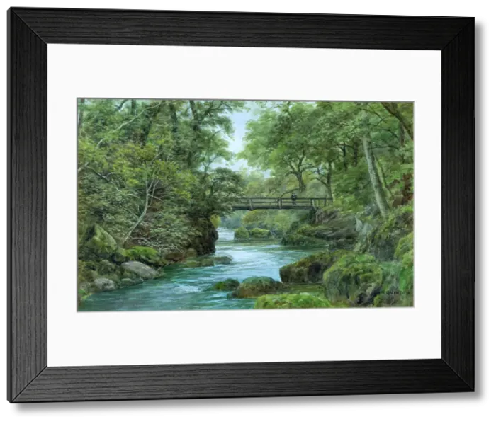 Framed Print : Bridge over a river, Llandrindod Wells, Powys, Wales Framed Print : Bridge over a river, Llandrindod Wells, Powys, Wales