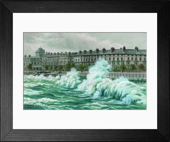 Framed Print : Rough sea at Llandudno, Conwy, North Wales Framed Print : Rough sea at Llandudno, Conwy, North Wales