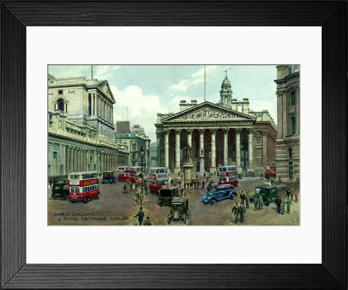 Framed Print : Bank of England and Royal Exchange, City of London