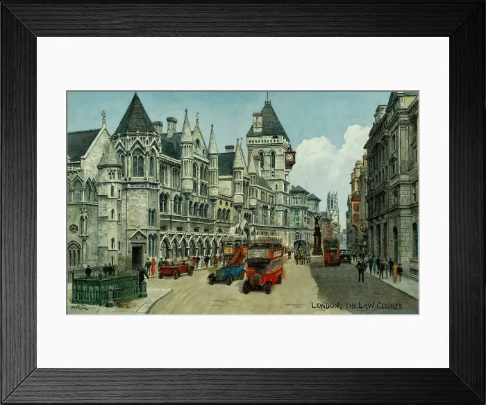 Framed Print : The Law Courts, The Strand, London Framed Print : The Law Courts, The Strand, London