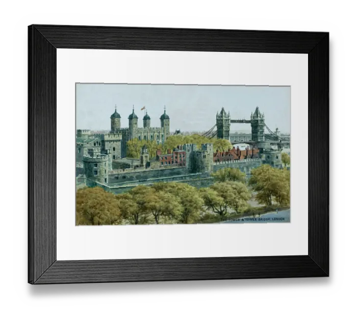 Framed Print : The Tower of London and Tower Bridge, London Framed Print : The Tower of London and Tower Bridge, London