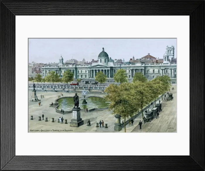 Framed Print : Trafalgar Square and National Gallery, London Framed Print : Trafalgar Square and National Gallery, London