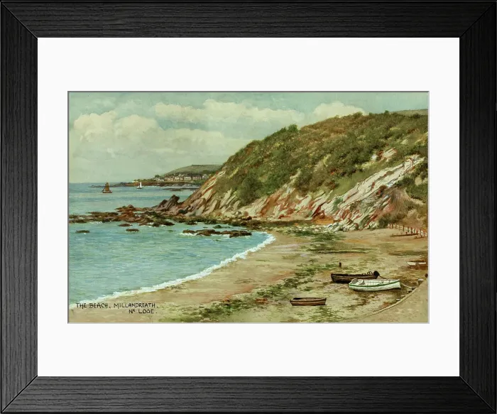 Framed Print : The Beach, Millandreath, near Looe, Cornwall Framed Print : The Beach, Millandreath, near Looe, Cornwall