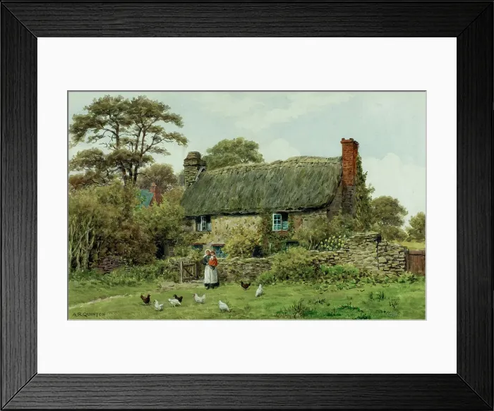 Framed Print : Thatched cottage near Looe, Cornwall Framed Print : Thatched cottage near Looe, Cornwall