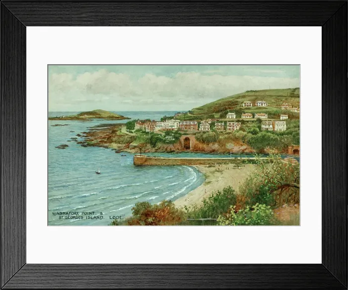 Framed Print : Hannafore Point and St George's Island, Looe, Cornwall Framed Print : Hannafore Point and St George's Island, Looe, Cornwall