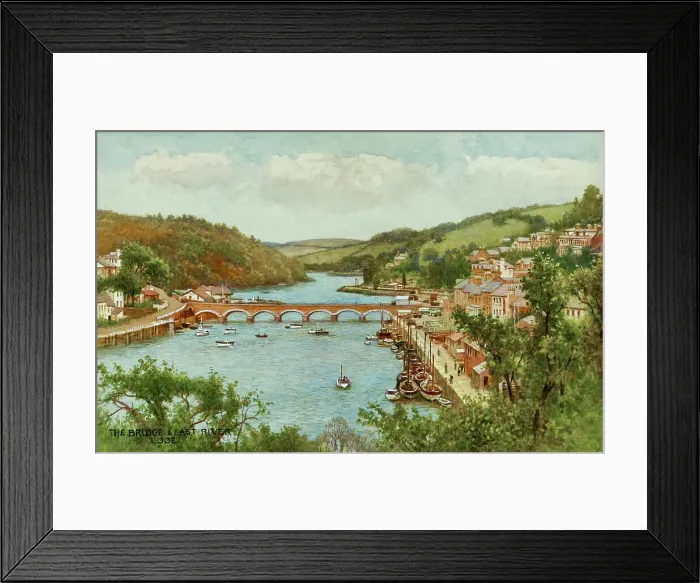 Framed Print : Bridge and East River, Looe, Cornwall Framed Print : Bridge and East River, Looe, Cornwall