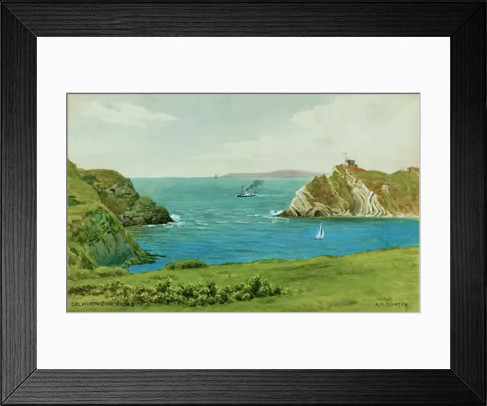 Framed Print : Lulworth Cove, Lulworth, Dorset, viewed from the east Framed Print : Lulworth Cove, Lulworth, Dorset, viewed from the east