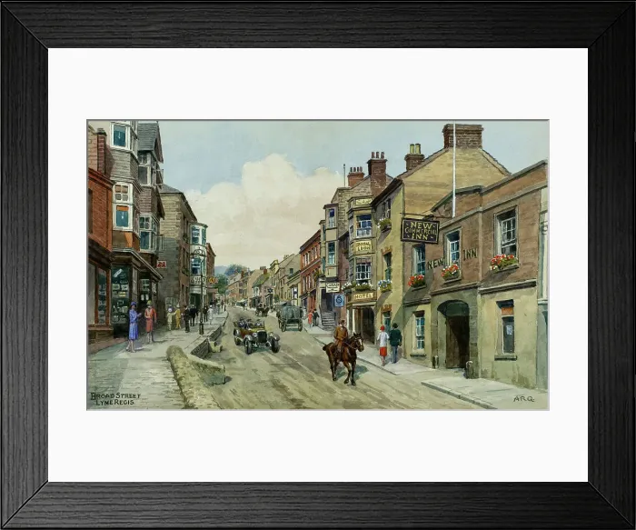 Framed Print : Broad Street, Lyme Regis, Dorset Framed Print : Broad Street, Lyme Regis, Dorset
