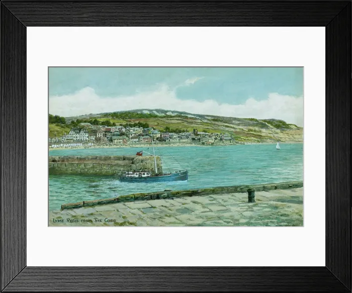 Framed Print : Lyme Regis, Dorset, viewed from The Cobb Framed Print : Lyme Regis, Dorset, viewed from The Cobb
