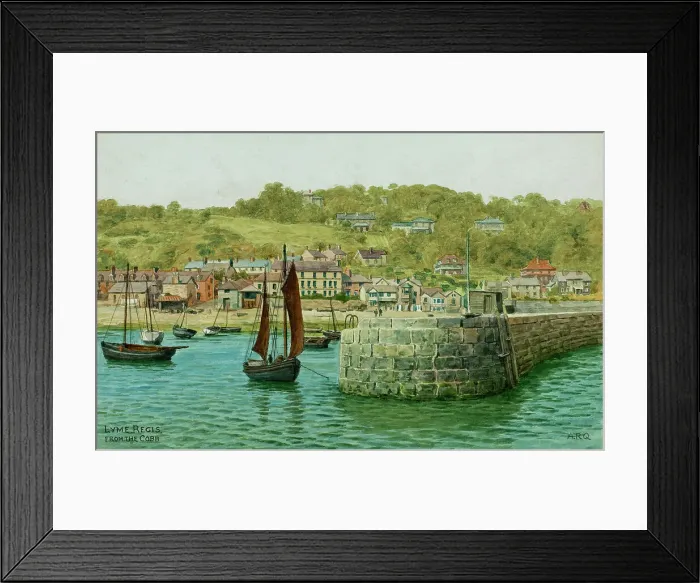 Framed Print : Lyme Regis, Dorset, viewed from The Cobb Framed Print : Lyme Regis, Dorset, viewed from The Cobb