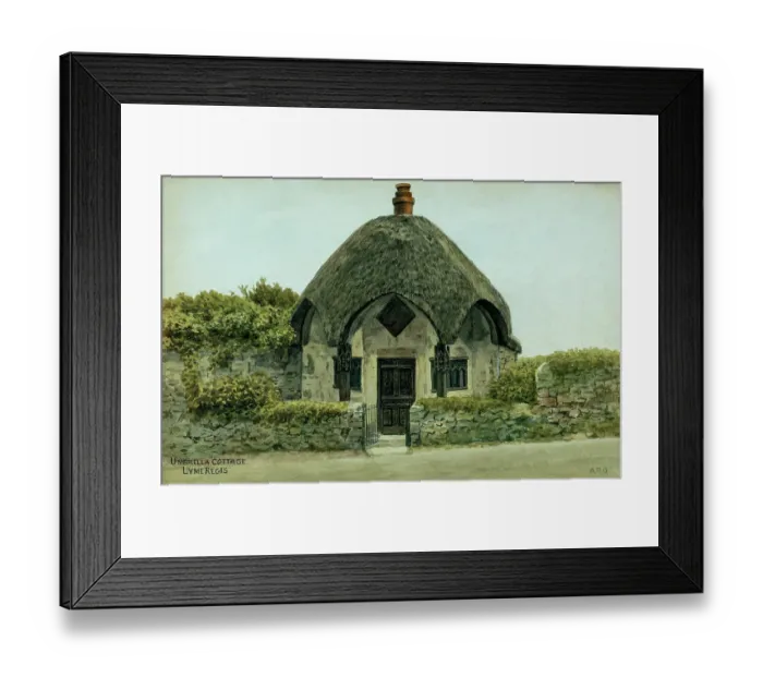 Framed Print : Umbrella Cottage, Lyme Regis, Dorset Framed Print : Umbrella Cottage, Lyme Regis, Dorset
