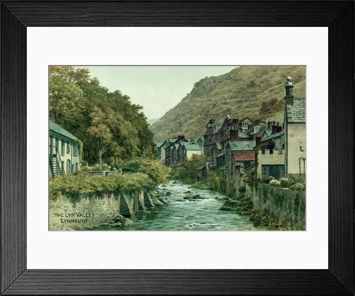 Framed Print : The Lyn Valley, Lynmouth, Devon Framed Print : The Lyn Valley, Lynmouth, Devon