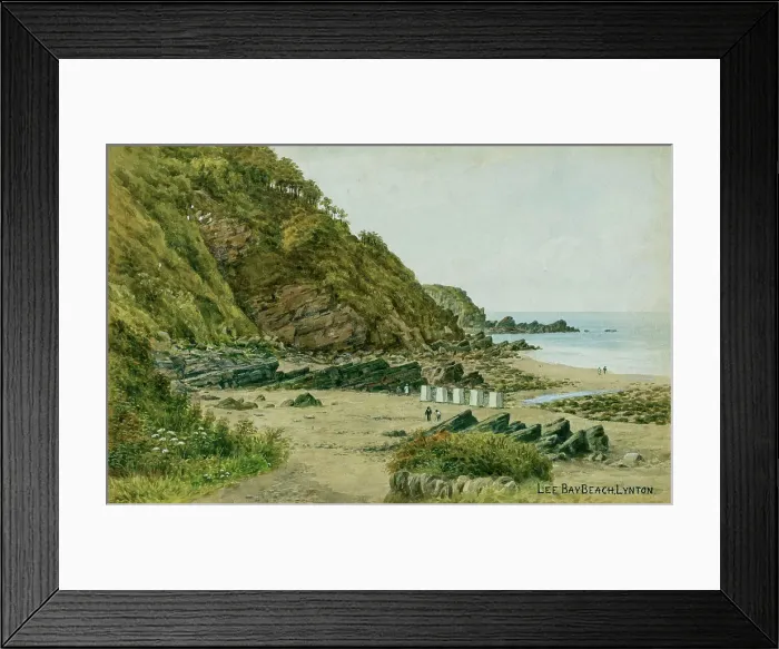 Framed Print : Lee Bay Beach, Lynton, Devon Framed Print : Lee Bay Beach, Lynton, Devon