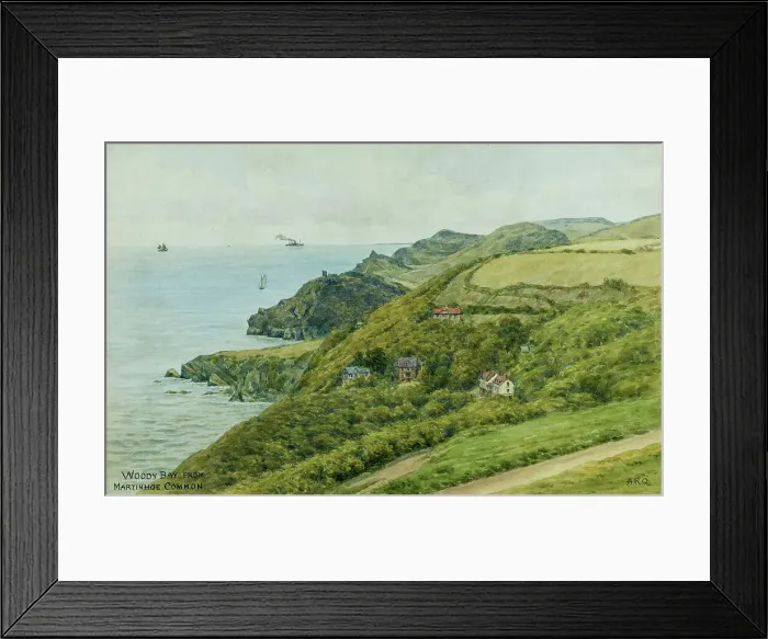 Framed Print : Woody Bay from Martinhoe Common, Lynmouth, Devon Framed Print : Woody Bay from Martinhoe Common, Lynmouth, Devon