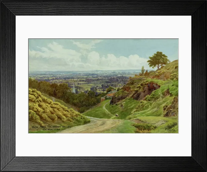Framed Print : Great Malvern, Worcestershire, viewed from Happy Valley Framed Print : Great Malvern, Worcestershire, viewed from Happy Valley