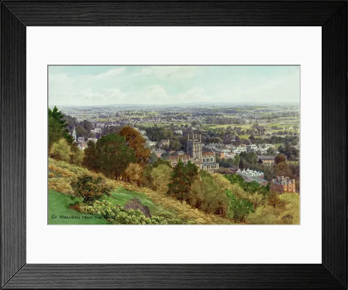 Framed Print : Great Malvern, Worcestershire, viewed from the hills Framed Print : Great Malvern, Worcestershire, viewed from the hills