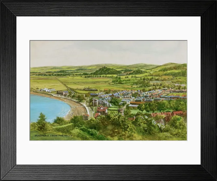 Framed Print : Minehead, Somerset, viewed from the hills Framed Print : Minehead, Somerset, viewed from the hills