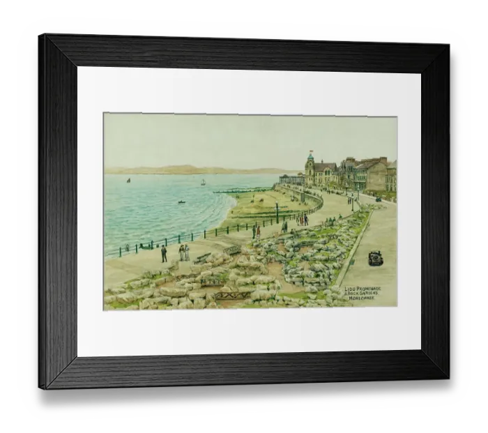Framed Print : Lido Promenade and Rock Gardens, Morecambe, Lancashire Framed Print : Lido Promenade and Rock Gardens, Morecambe, Lancashire
