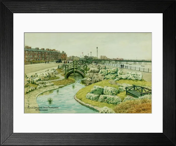 Framed Print : Rock Gardens, New Promenade, Morecambe, Lancashire Framed Print : Rock Gardens, New Promenade, Morecambe, Lancashire