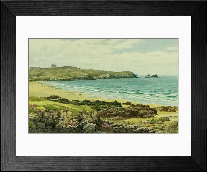 Framed Print : Pentire Point and Fistral Beach, Newquay, Cornwall Framed Print : Pentire Point and Fistral Beach, Newquay, Cornwall