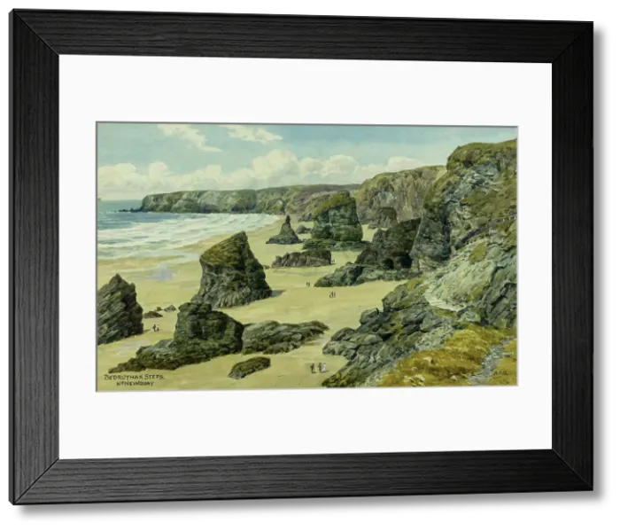 Framed Print : Bedruthan Steps, near Newquay, Cornwall Framed Print : Bedruthan Steps, near Newquay, Cornwall