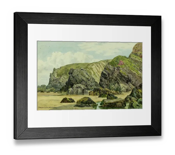 Framed Print : Crigga Cliffs, Newquay, Cornwall Framed Print : Crigga Cliffs, Newquay, Cornwall