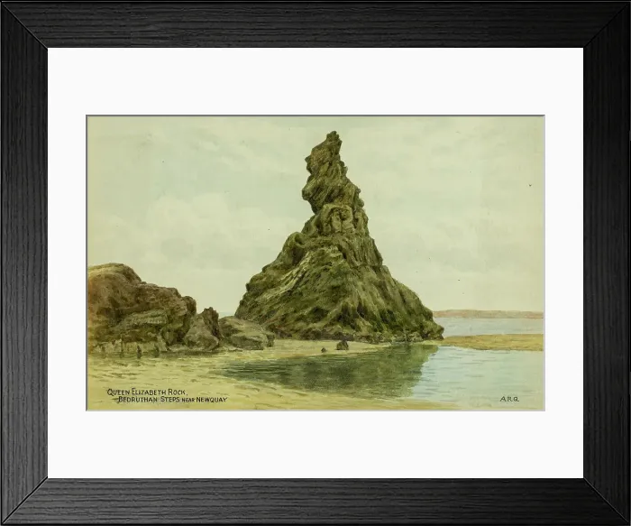 Framed Print : Queen Elizabeth Rock, Bedruthan Steps, nr Newquay, Cornwall Framed Print : Queen Elizabeth Rock, Bedruthan Steps, nr Newquay, Cornwall