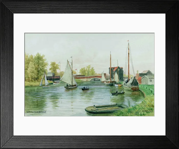 Framed Print : Wroxham Bridge, River Bure, Norfolk Broads Framed Print : Wroxham Bridge, River Bure, Norfolk Broads