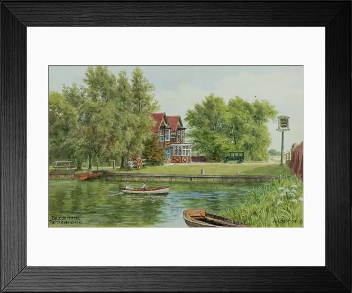 Framed Print : Bridge Hotel, Potter Heigham, Norfolk Broads Framed Print : Bridge Hotel, Potter Heigham, Norfolk Broads
