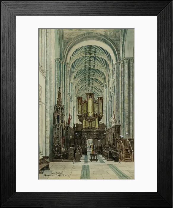 Framed Print : The Choir, Norwich Cathedral, Norwich, Norfolk Framed Print : The Choir, Norwich Cathedral, Norwich, Norfolk