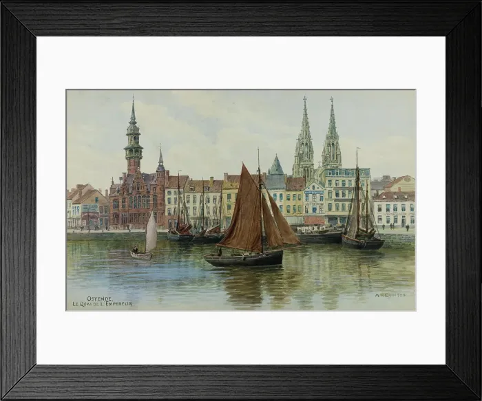 Framed Print : Quai de l'Empereur, Ostend, Belgium Framed Print : Quai de l'Empereur, Ostend, Belgium