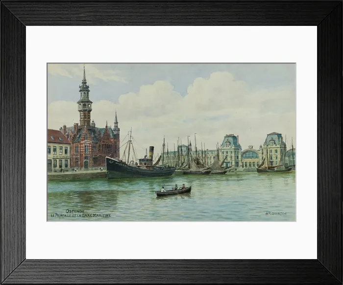 Framed Print : Harbour at Ostend, Belgium Framed Print : Harbour at Ostend, Belgium