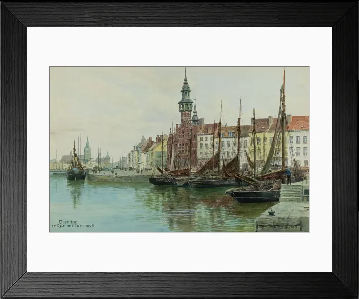 Framed Print : Quai de l'Empereur, Ostend, Belgium Framed Print : Quai de l'Empereur, Ostend, Belgium