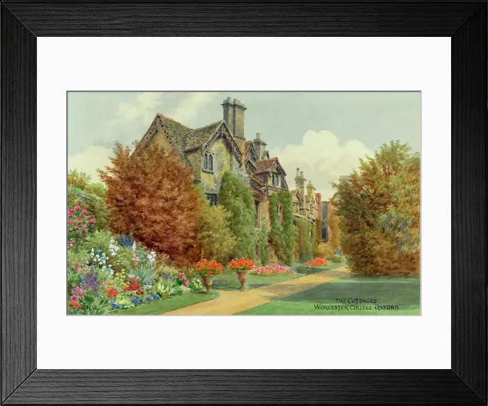 Framed Print : The Cottages, Worcester College, Oxford, Oxfordshire Framed Print : The Cottages, Worcester College, Oxford, Oxfordshire