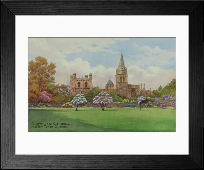 Framed Print : Christ Church Cathedral and Tom Tower, Oxford, Oxfordshire Framed Print : Christ Church Cathedral and Tom Tower, Oxford, Oxfordshire