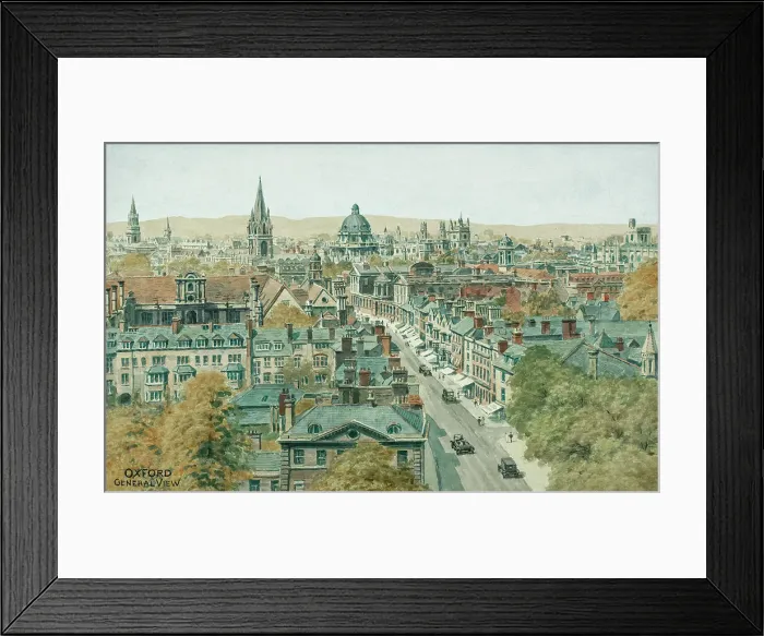 Framed Print : General view, Oxford, Oxfordshire Framed Print : General view, Oxford, Oxfordshire