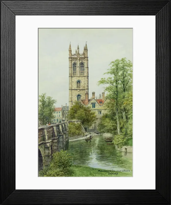 Framed Print : Magdalen College and River, Oxford, Oxfordshire Framed Print : Magdalen College and River, Oxford, Oxfordshire