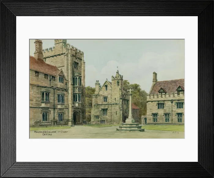 Framed Print : Magdalen College, First Court, Oxford, Oxfordshire Framed Print : Magdalen College, First Court, Oxford, Oxfordshire