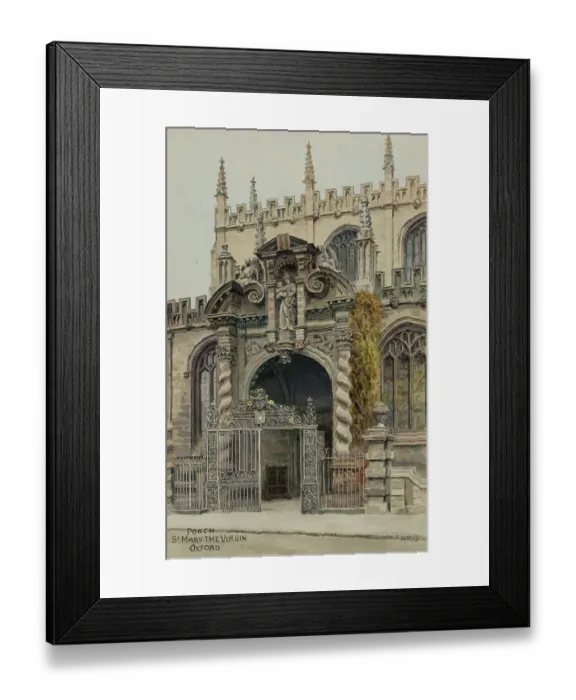 Framed Print : Porch of St Mary the Virgin Church, Oxford, Oxfordshire Framed Print : Porch of St Mary the Virgin Church, Oxford, Oxfordshire