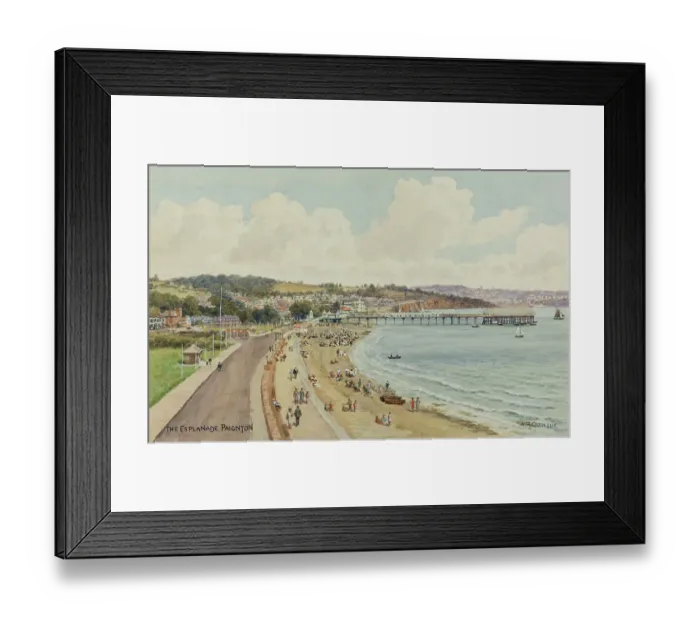 Framed Print : Esplanade, Paignton, Devon Framed Print : Esplanade, Paignton, Devon