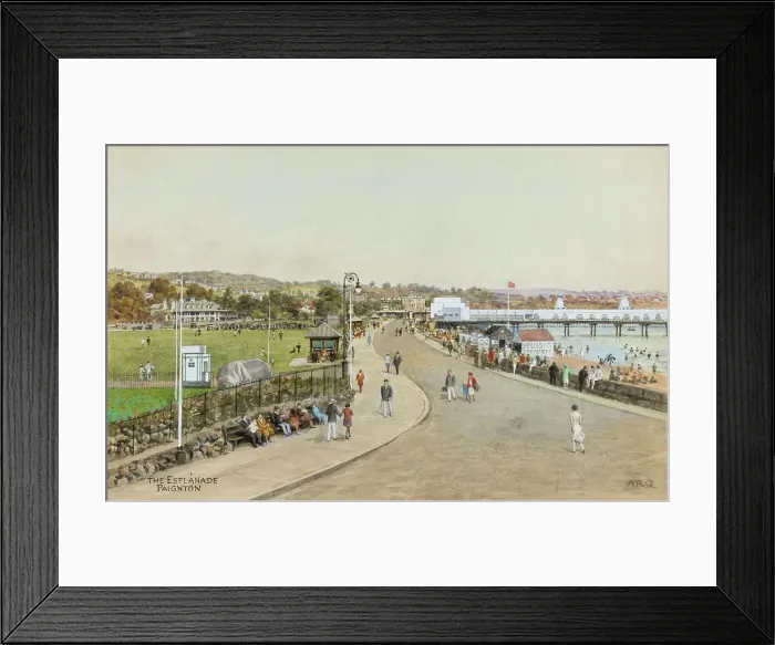 Framed Print : Esplanade, Paignton, Devon Framed Print : Esplanade, Paignton, Devon