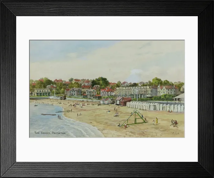 Framed Print : Beach at Paignton, Devon Framed Print : Beach at Paignton, Devon